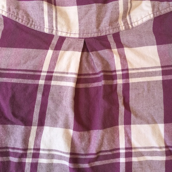 Roxy Purple Plaid Button-up Shirt - Picture 7 of 7